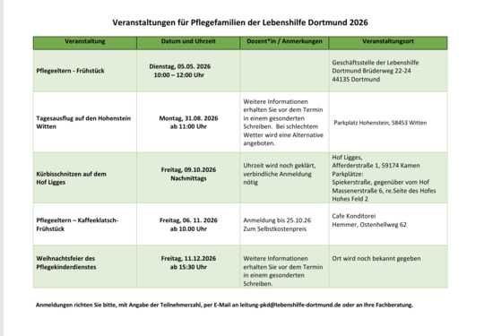 Veranstaltungskalender PKD 2022